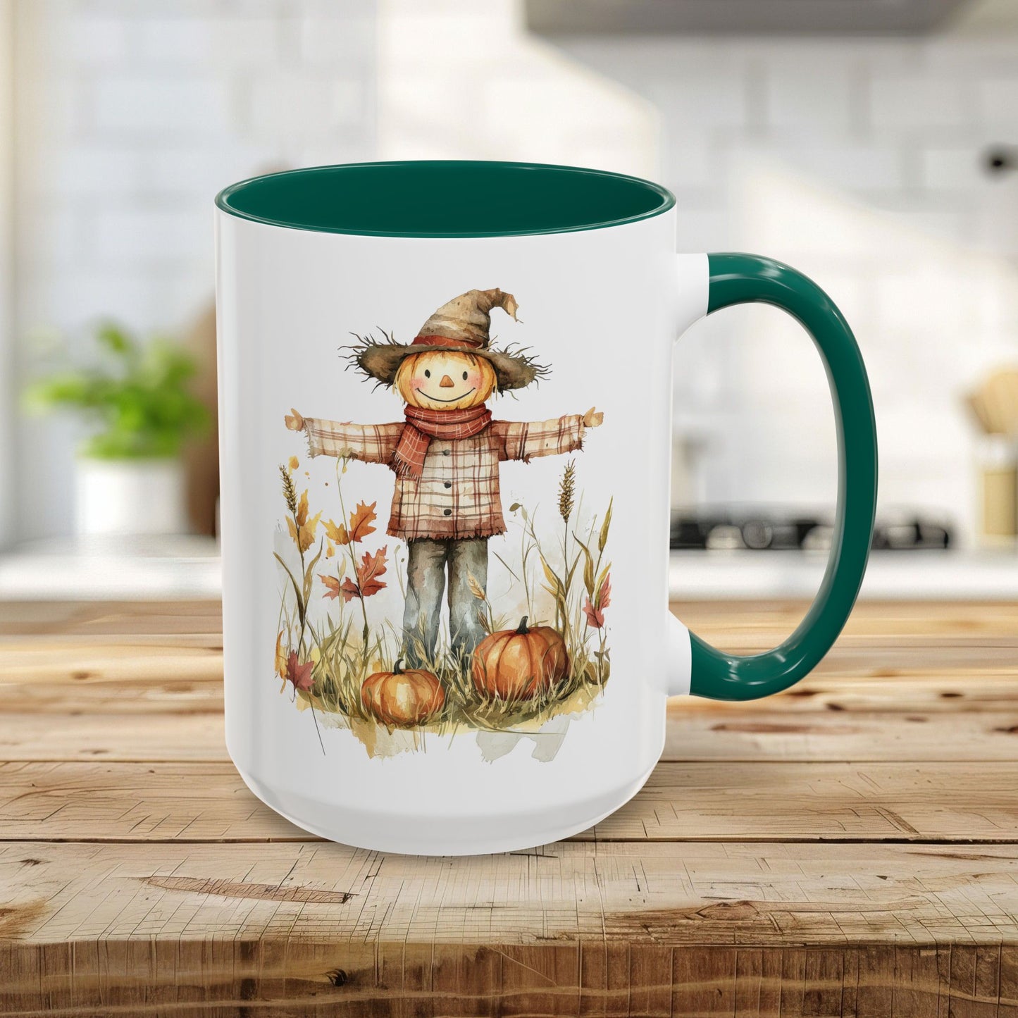 Autumn Scarecrow & Pumpkins Mug (11/15oz)