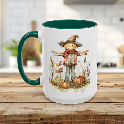 Autumn Scarecrow & Pumpkins Mug (11/15oz)