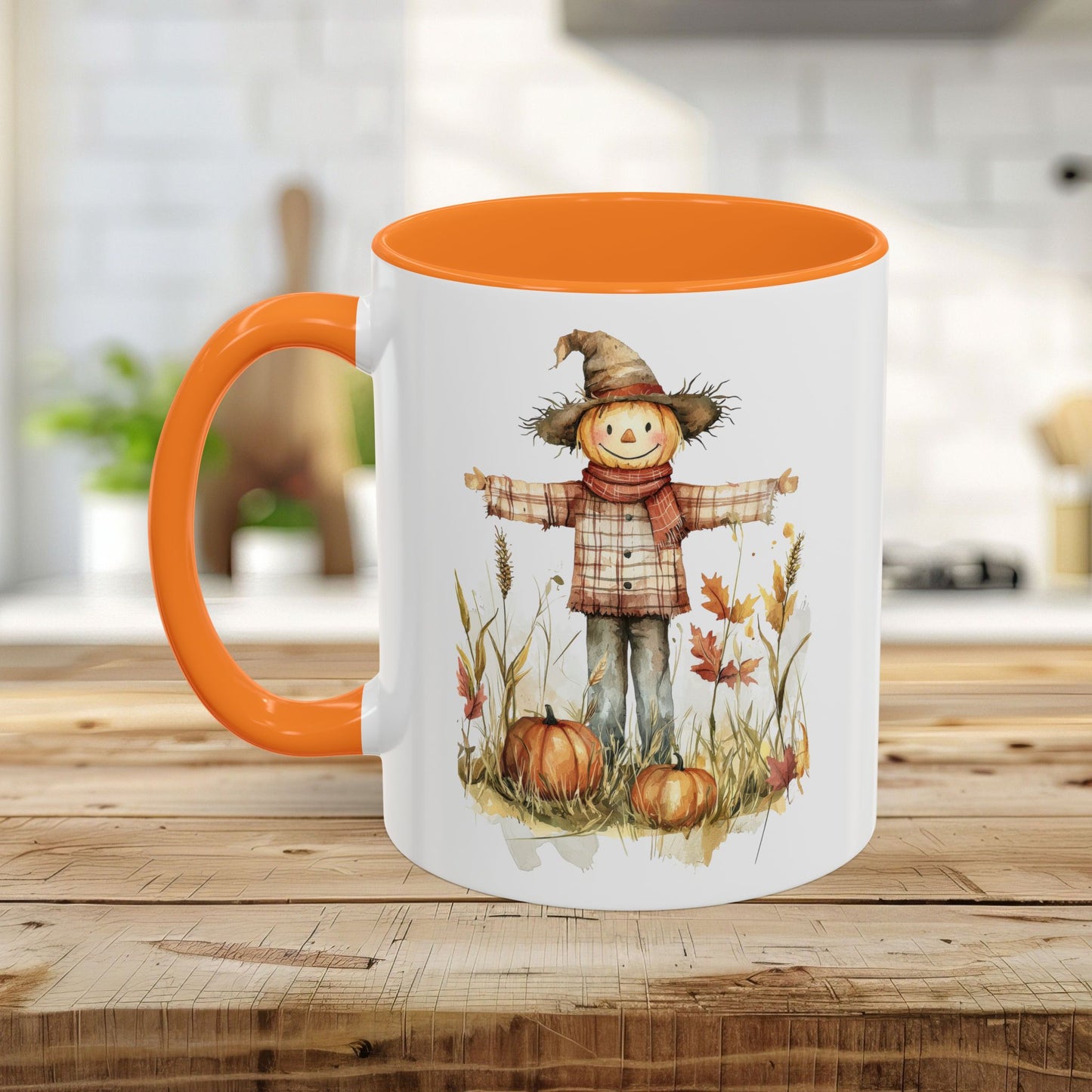 Autumn Scarecrow & Pumpkins Mug (11/15oz)