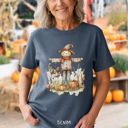 Autumn Scarecrow & Pumpkins T-Shirt