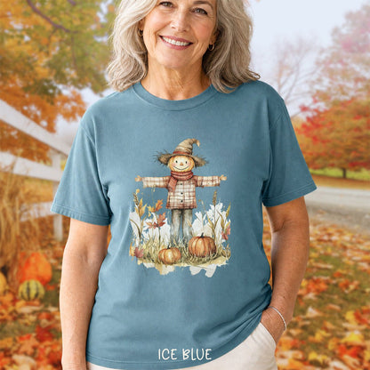 Autumn Scarecrow & Pumpkins T-Shirt
