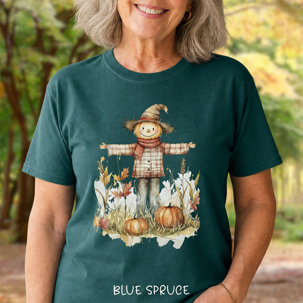 Autumn Scarecrow & Pumpkins T-Shirt