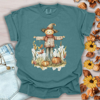Autumn Scarecrow & Pumpkins T-Shirt