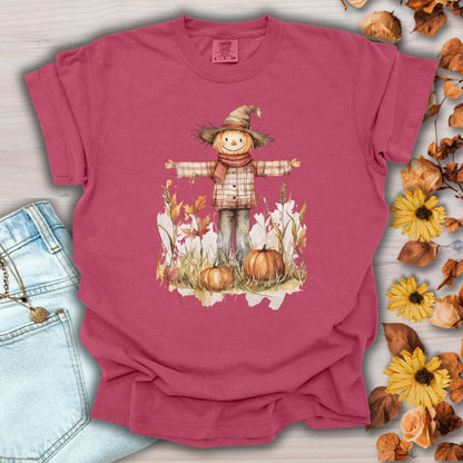 Autumn Scarecrow & Pumpkins T-Shirt