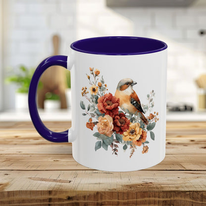 Autumn Sparrow with Roses Mug (11/15oz)