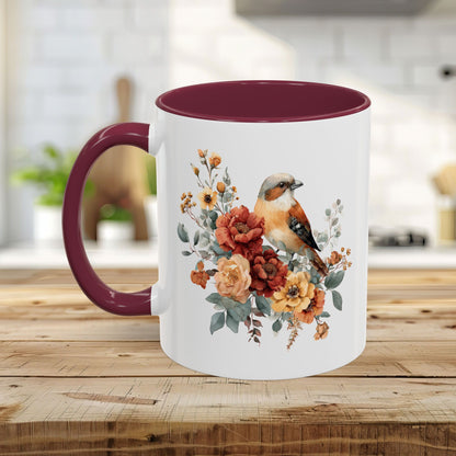 Autumn Sparrow with Roses Mug (11/15oz)