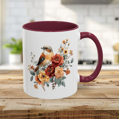 Autumn Sparrow with Roses Mug (11/15oz)