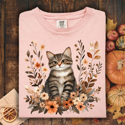 Autumn Striped Cat T-Shirt