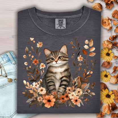 Autumn Striped Cat T-Shirt