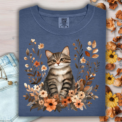 Autumn Striped Cat T-Shirt