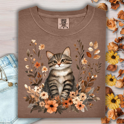 Autumn Striped Cat T-Shirt