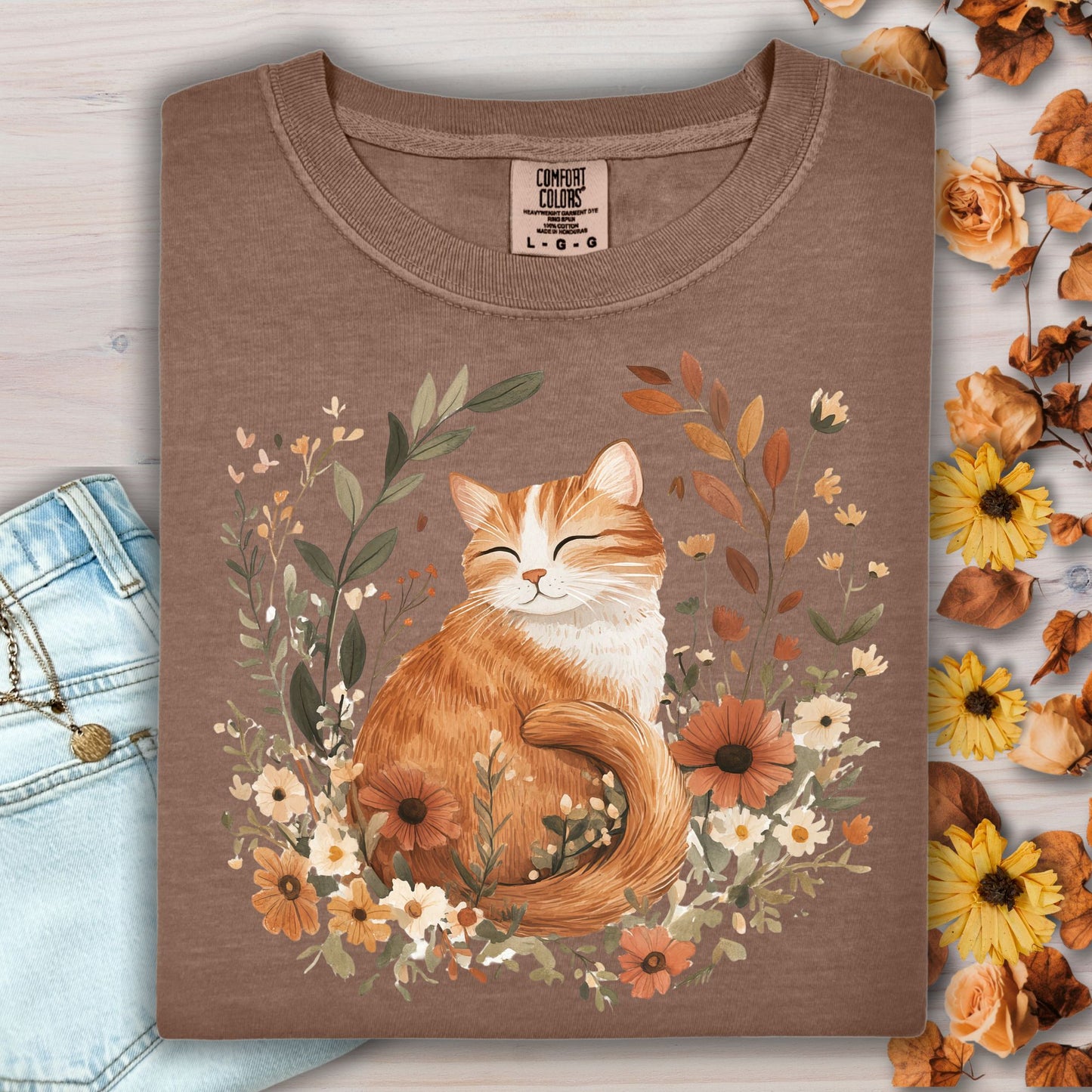 Autumn Tabby Cat T-Shirt