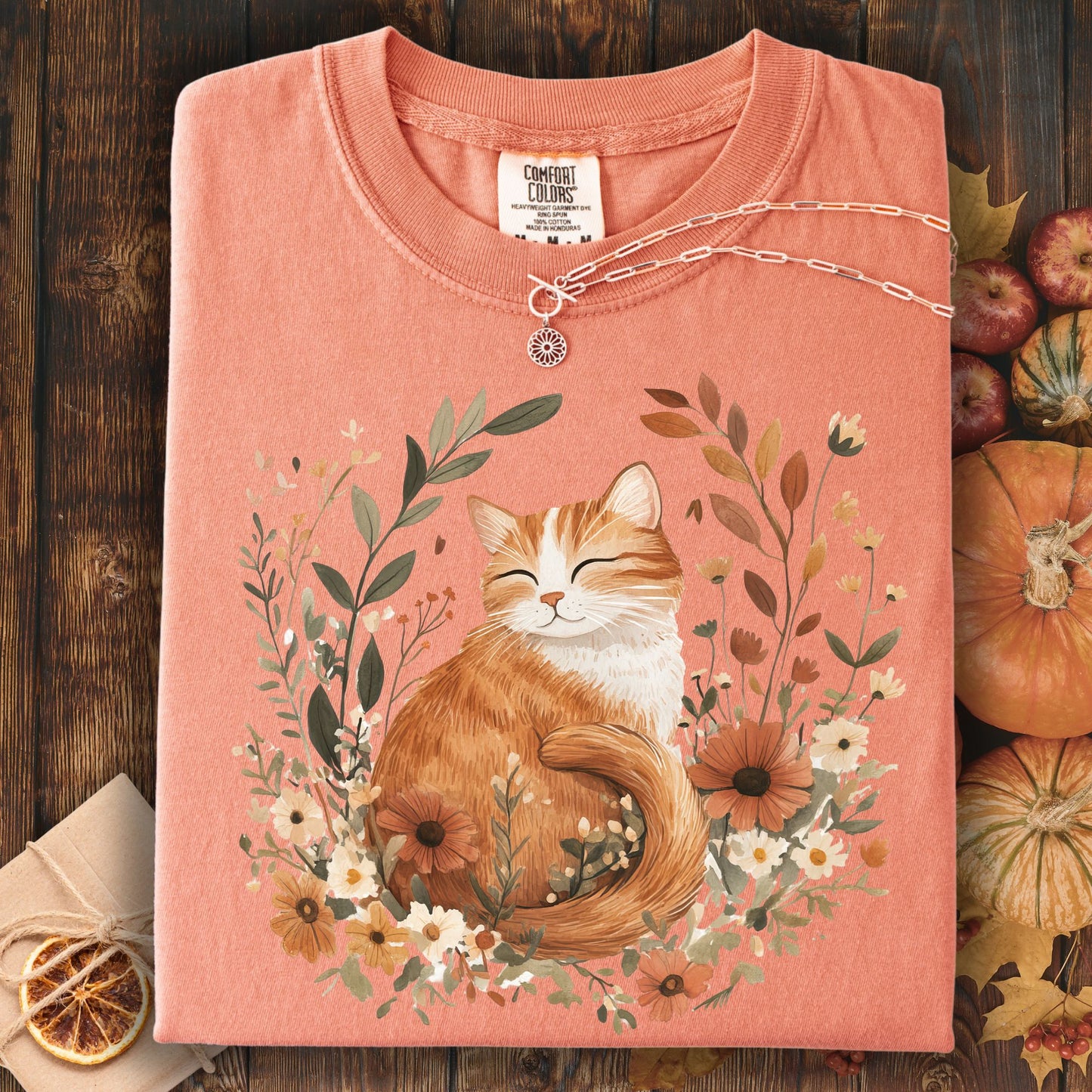 Autumn Tabby Cat T-Shirt