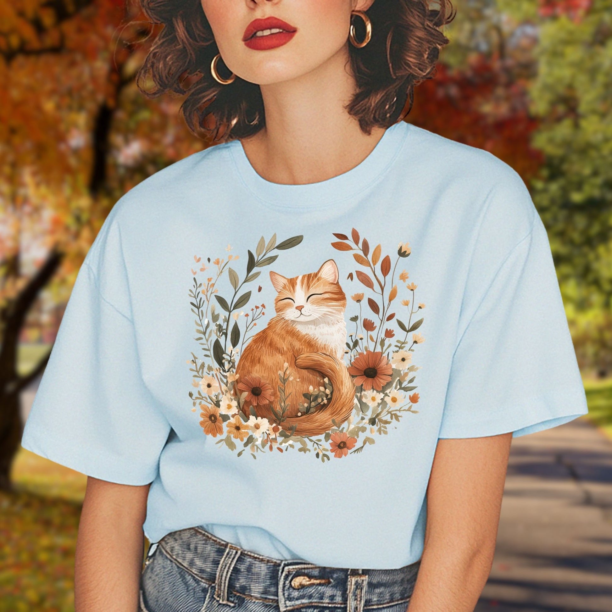 Autumn Tabby Cat T-Shirt