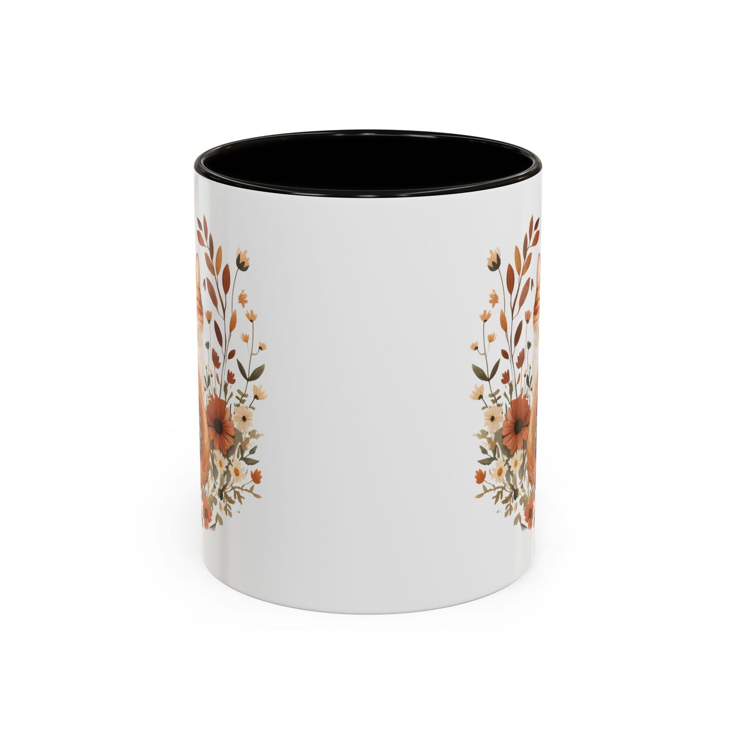Autumn Tabby Cat & Wildflowers Mug (11/15oz)