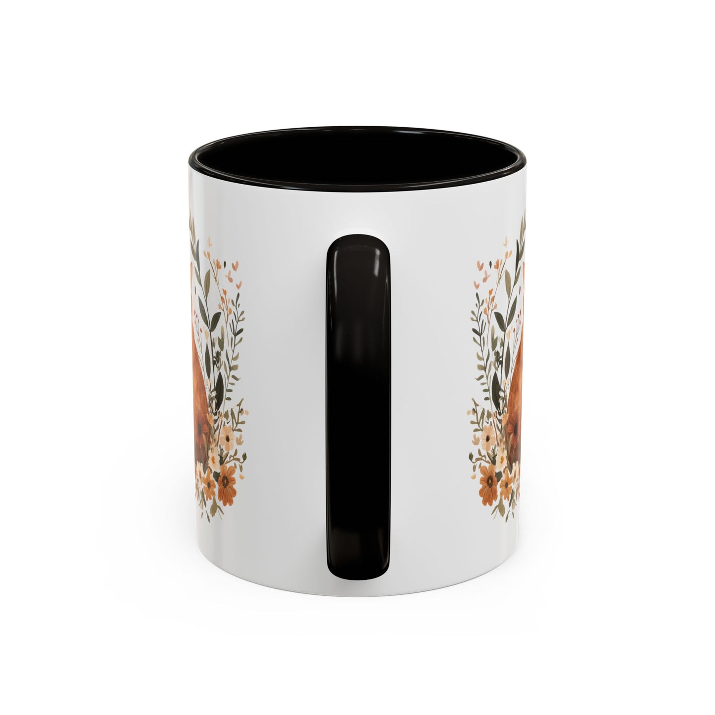 Autumn Tabby Cat & Wildflowers Mug (11/15oz)