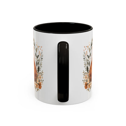 Autumn Tabby Cat & Wildflowers Mug (11/15oz)