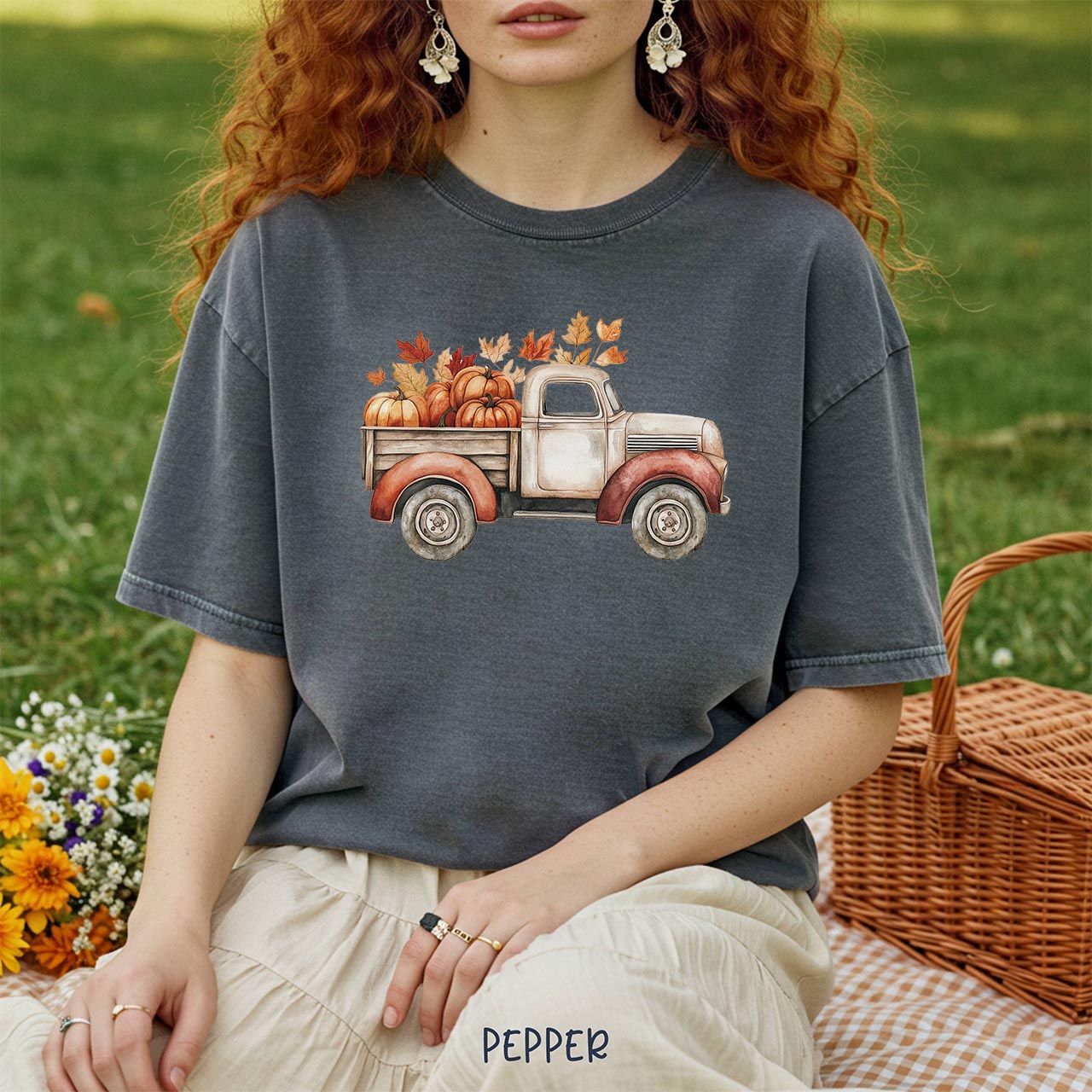 Autumn Vintage Farm Truck T-Shirt