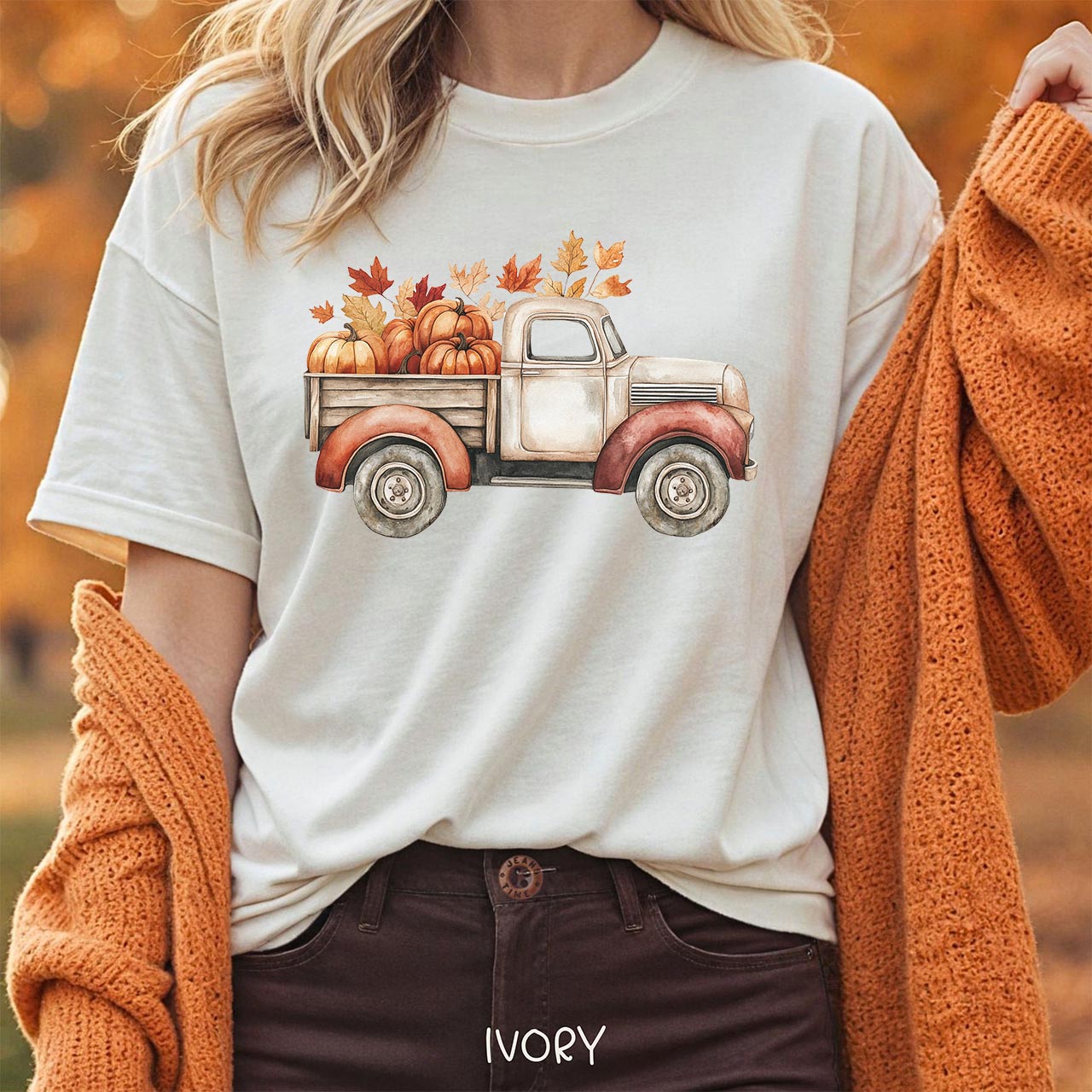 Autumn Vintage Farm Truck T-Shirt