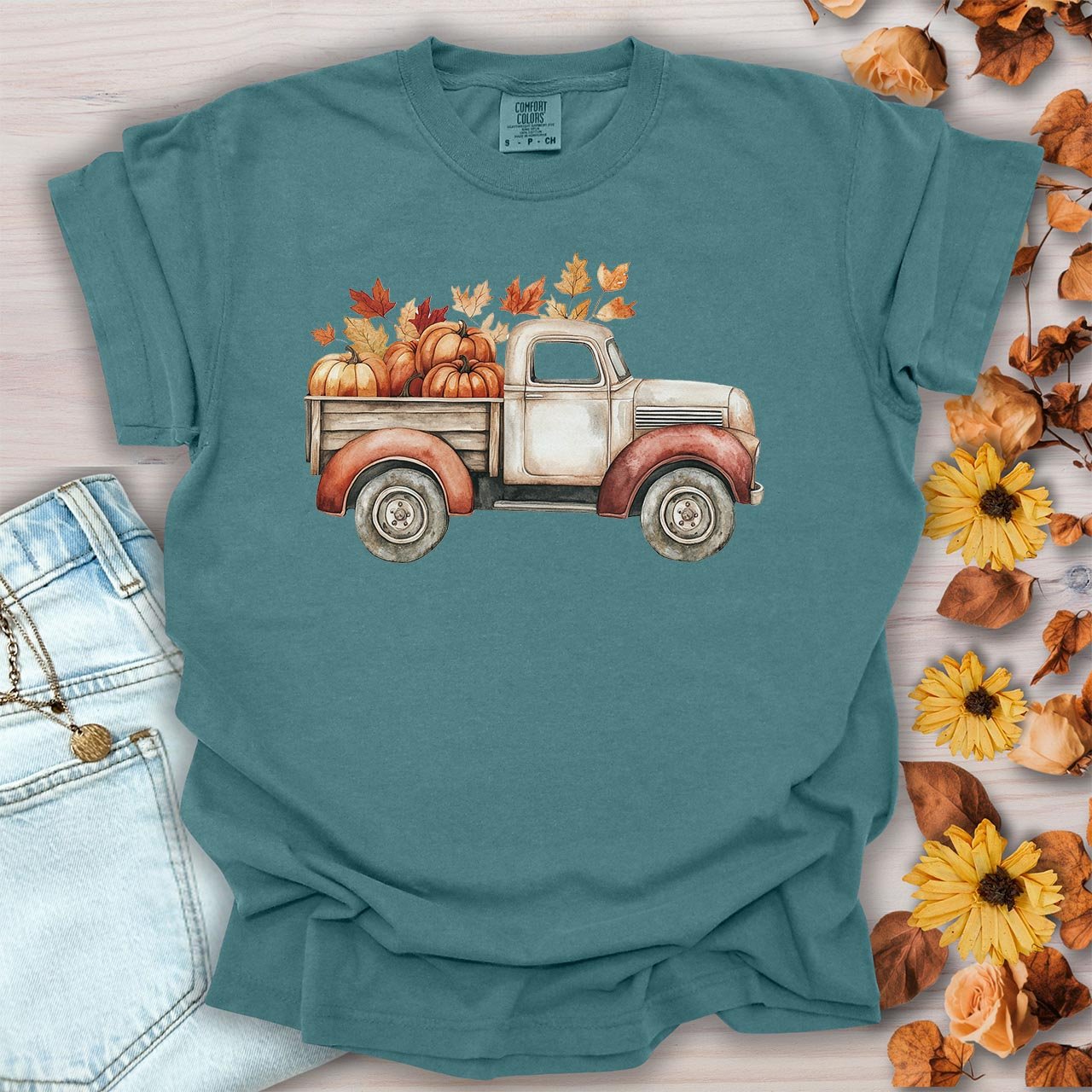 Autumn Vintage Farm Truck T-Shirt