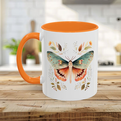 Autumn Vintage Floral Moth Mug (11/15oz)