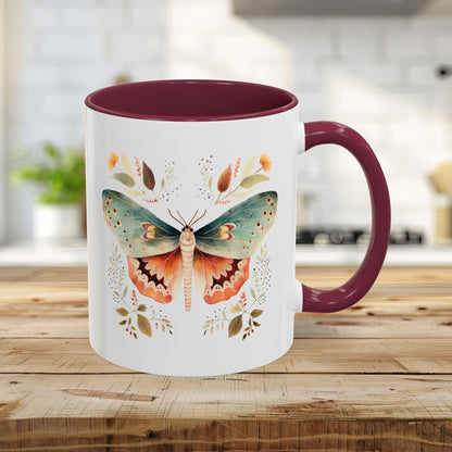 Autumn Vintage Floral Moth Mug (11/15oz)