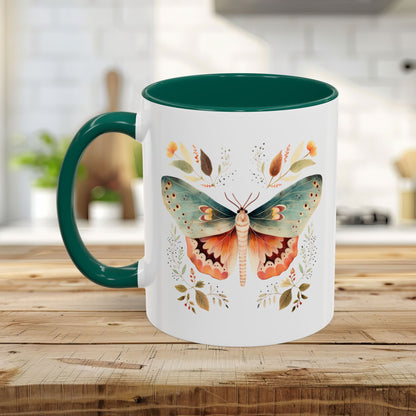 Autumn Vintage Floral Moth Mug (11/15oz)