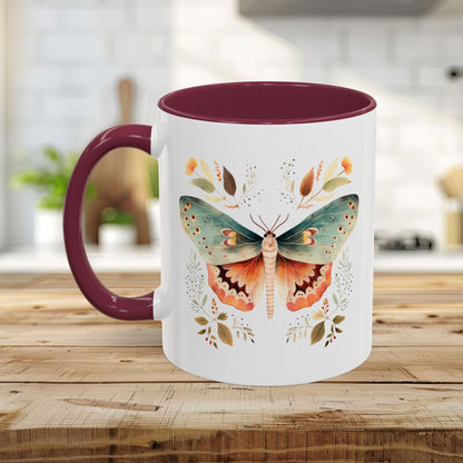 Autumn Vintage Floral Moth Mug (11/15oz)
