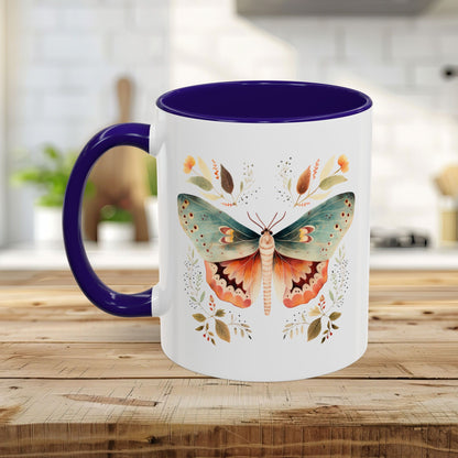 Autumn Vintage Floral Moth Mug (11/15oz)