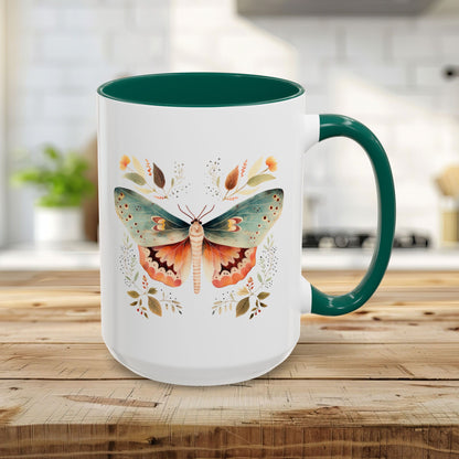 Autumn Vintage Floral Moth Mug (11/15oz)