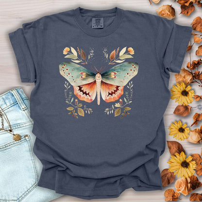Autumn Vintage Floral Moth T-Shirt