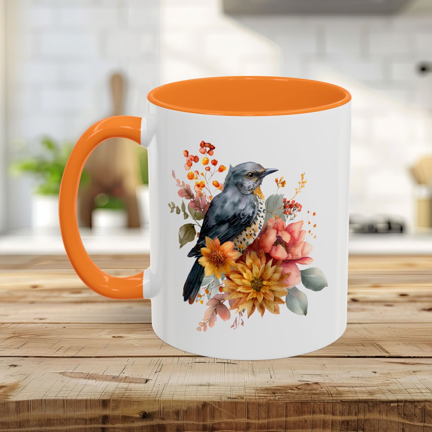 Autumn Vintage Meadow Bluebird Mug (11/15oz)