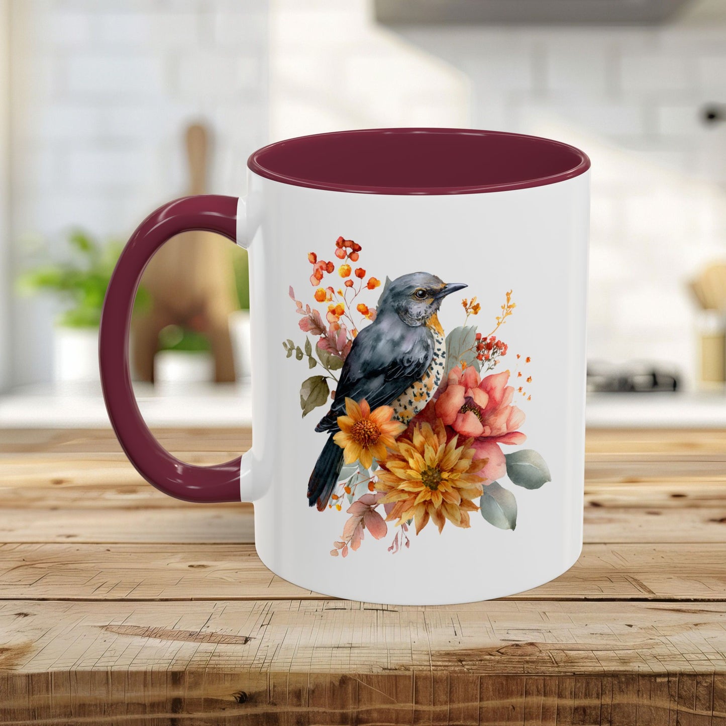 Autumn Vintage Meadow Bluebird Mug (11/15oz)