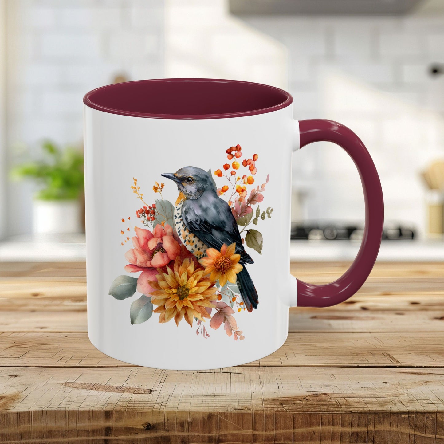 Autumn Vintage Meadow Bluebird Mug (11/15oz)