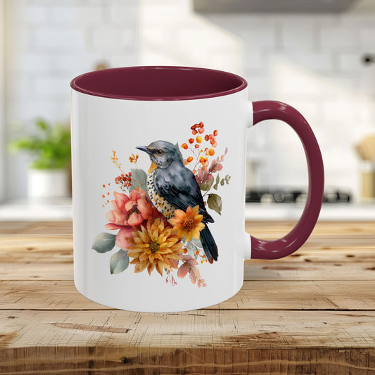 Autumn Vintage Meadow Bluebird Mug (11/15oz)