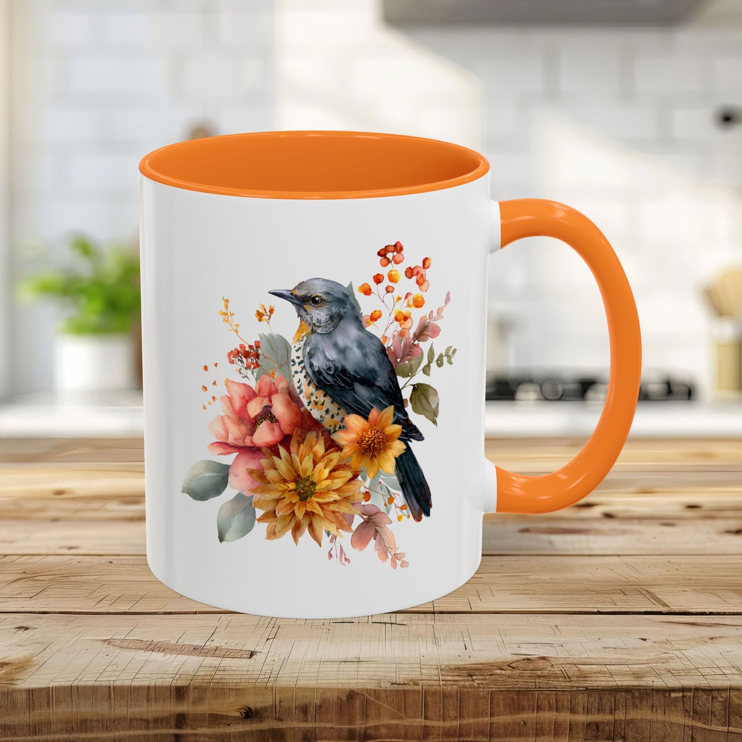 Autumn Vintage Meadow Bluebird Mug (11/15oz)