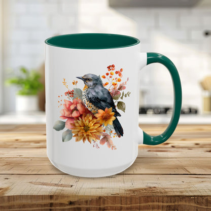 Autumn Vintage Meadow Bluebird Mug (11/15oz)