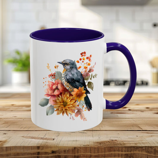 Autumn Vintage Meadow Bluebird Mug (11/15oz)