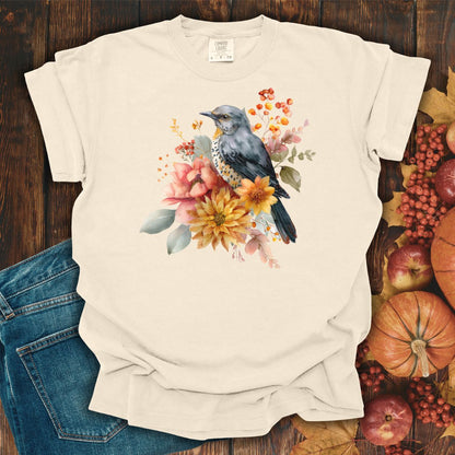 Autumn Vintage Meadow Bluebird T-Shirt