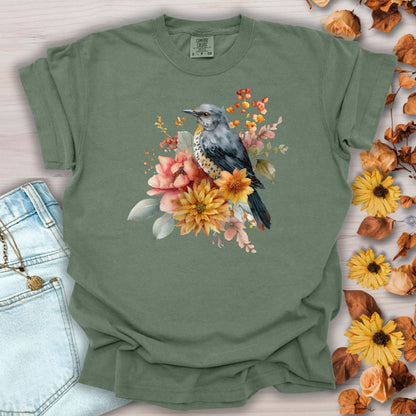 Autumn Vintage Meadow Bluebird T-Shirt