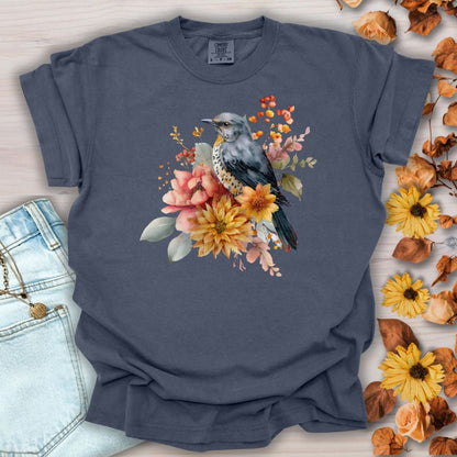 Autumn Vintage Meadow Bluebird T-Shirt