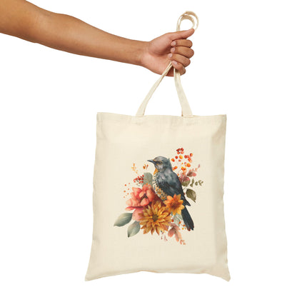 Autumn Vintage Meadow Bluebird Tote Bag
