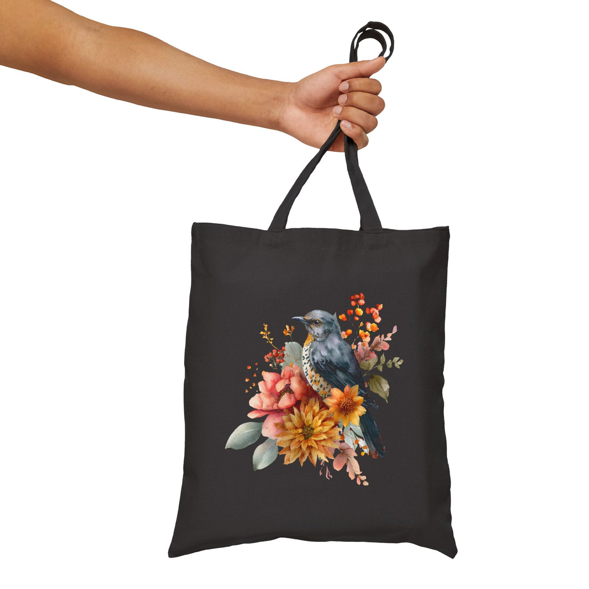 Autumn Vintage Meadow Bluebird Tote Bag
