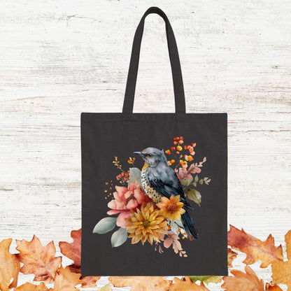 Autumn Vintage Meadow Bluebird Tote Bag