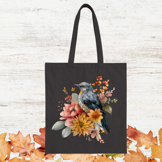 Autumn Vintage Meadow Bluebird Tote Bag