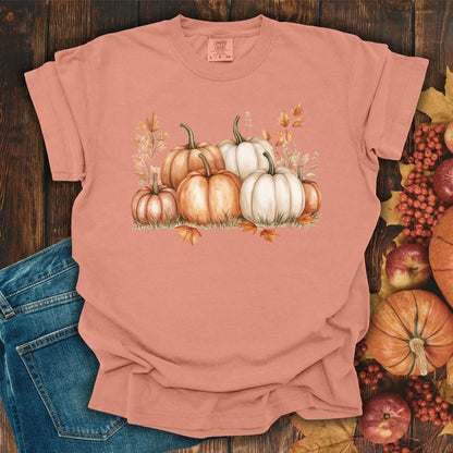 Autumn Watercolor Pumpkin Artwork T-Shirt