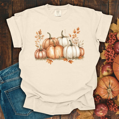 Autumn Watercolor Pumpkin Artwork T-Shirt