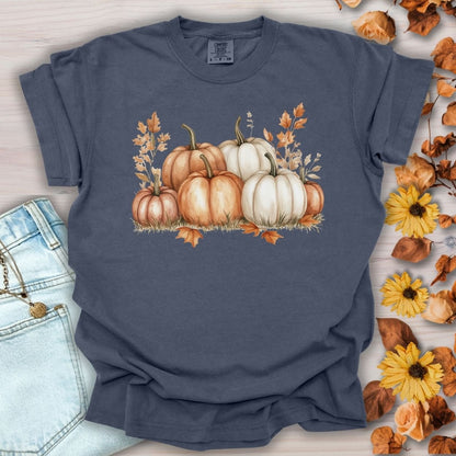 Autumn Watercolor Pumpkin Artwork T-Shirt