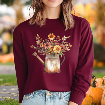 Autumn Watering Can Long Sleeve Tee