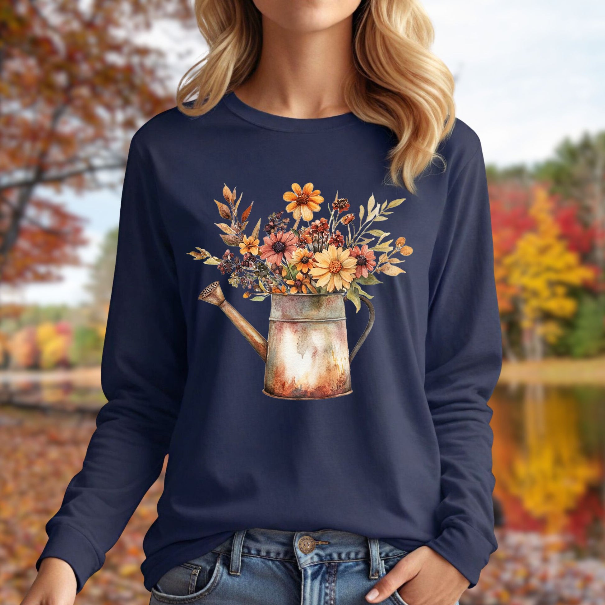 Autumn Watering Can Long Sleeve Tee